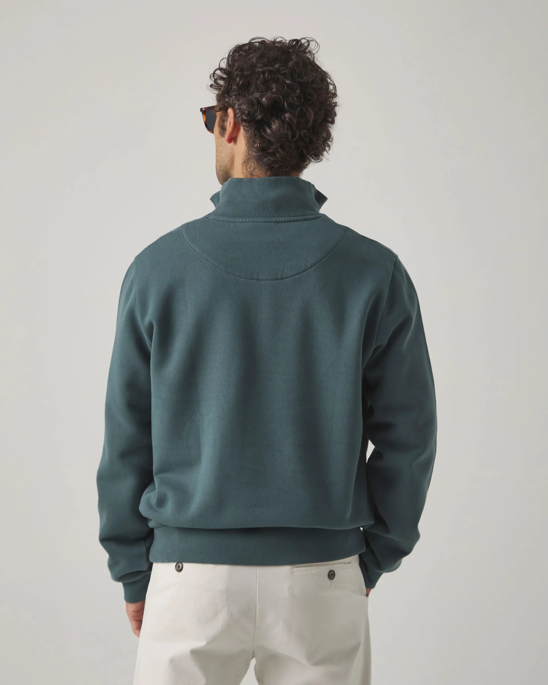 Sudadera de cremallera verde