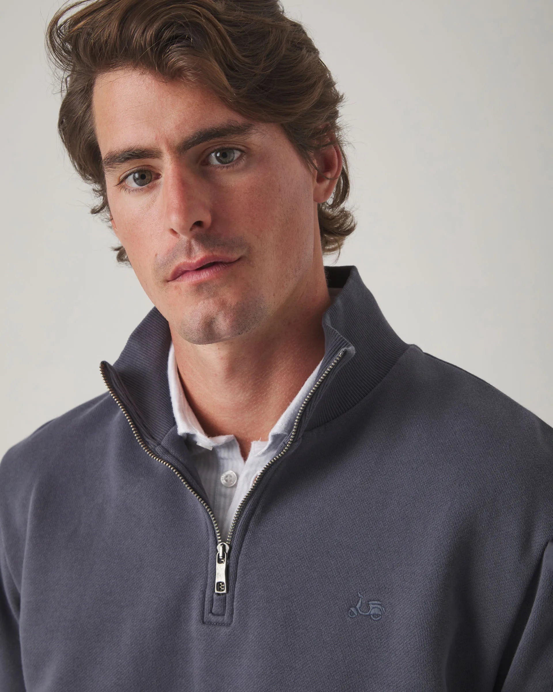 Sudadera de cremallera gris