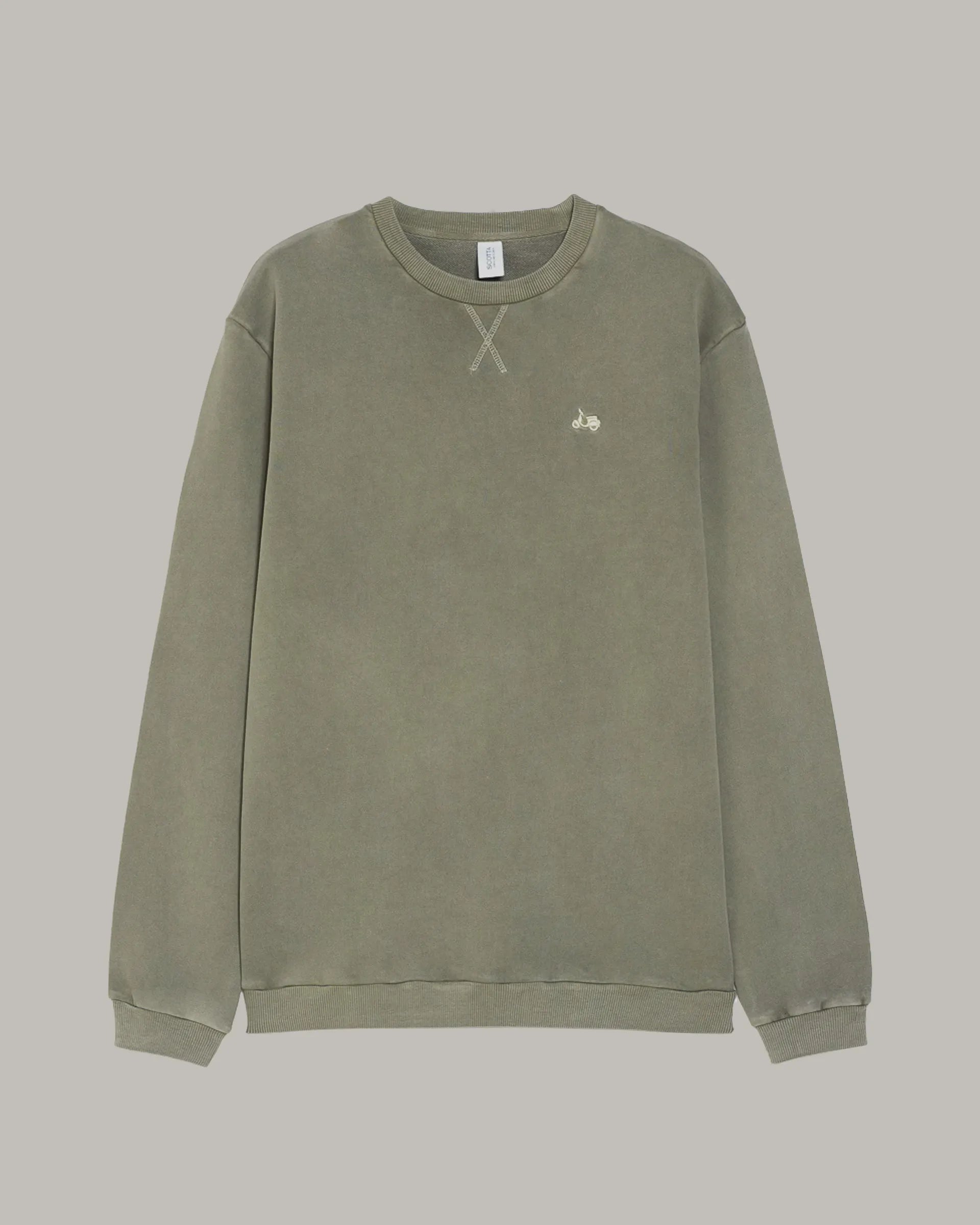 Sudadera básica verde khaki
