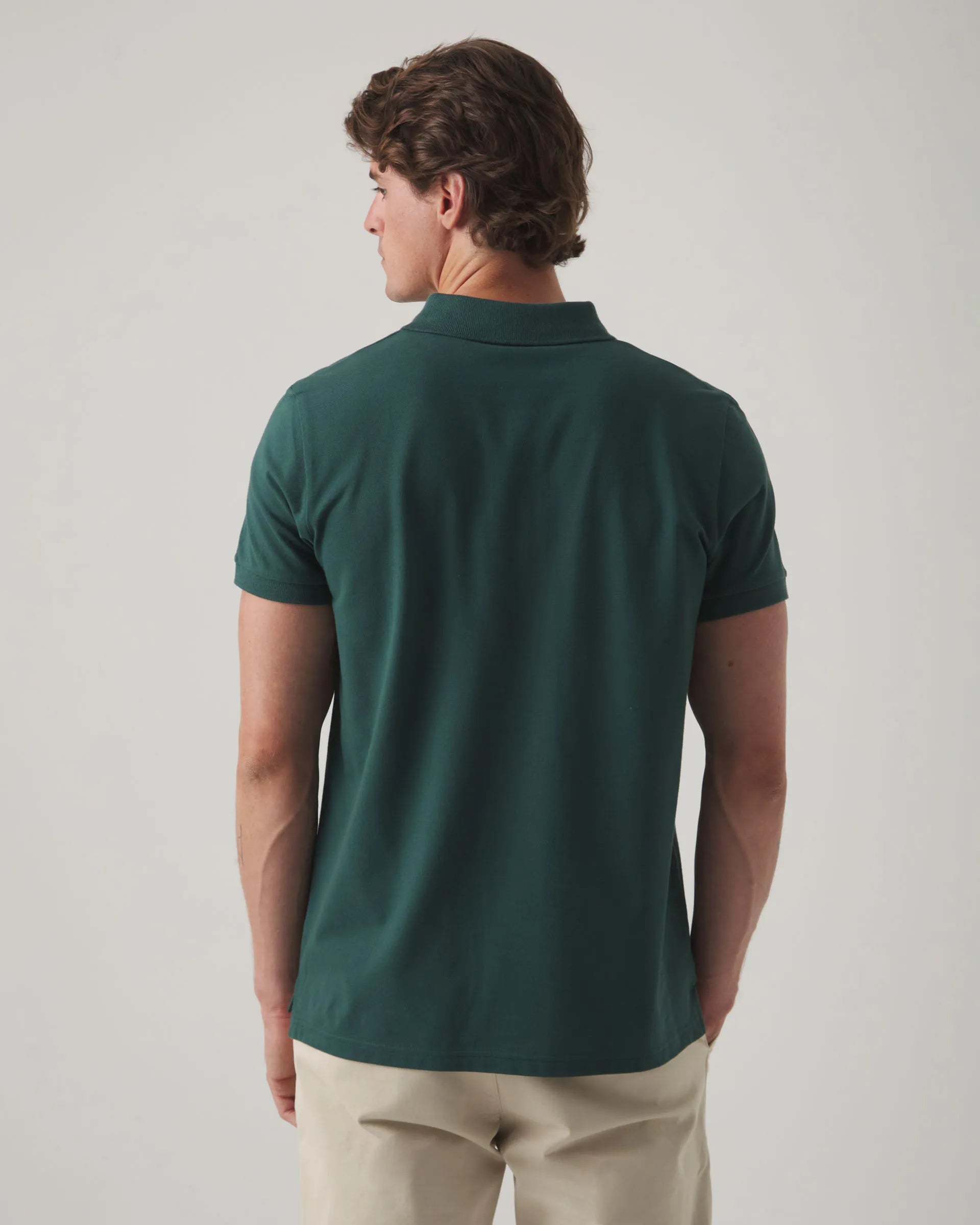 Polo básico verde botella