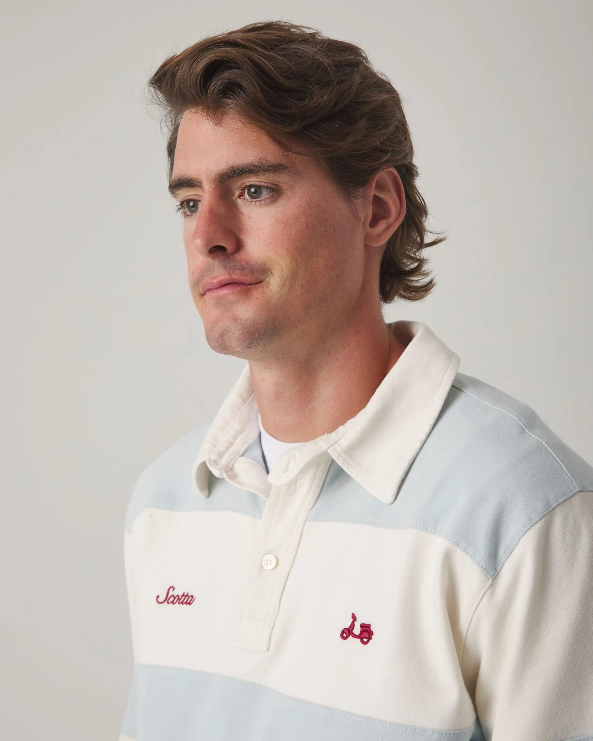 Polo de manga larga de rayas