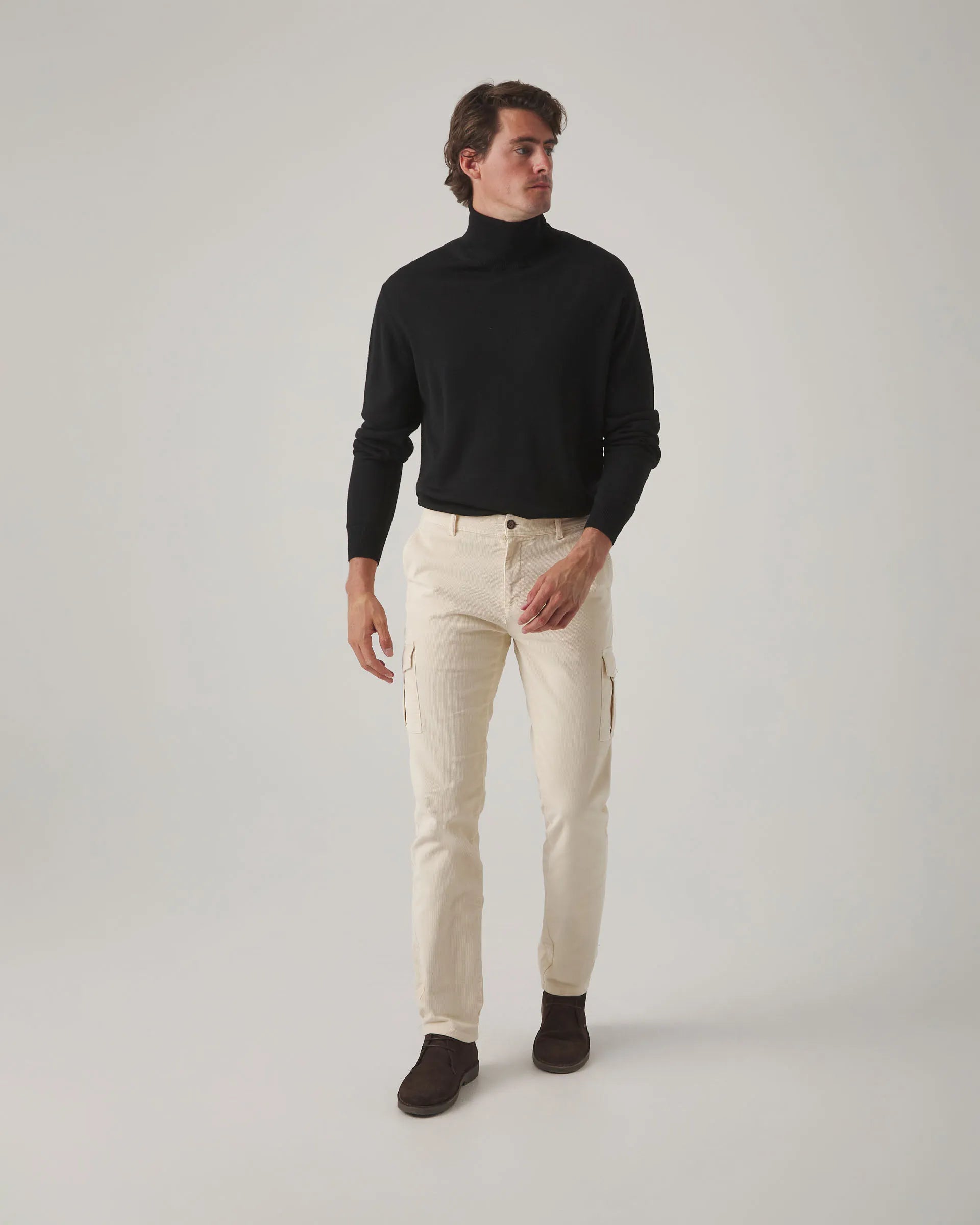 Pantalón brando cargo wood beige