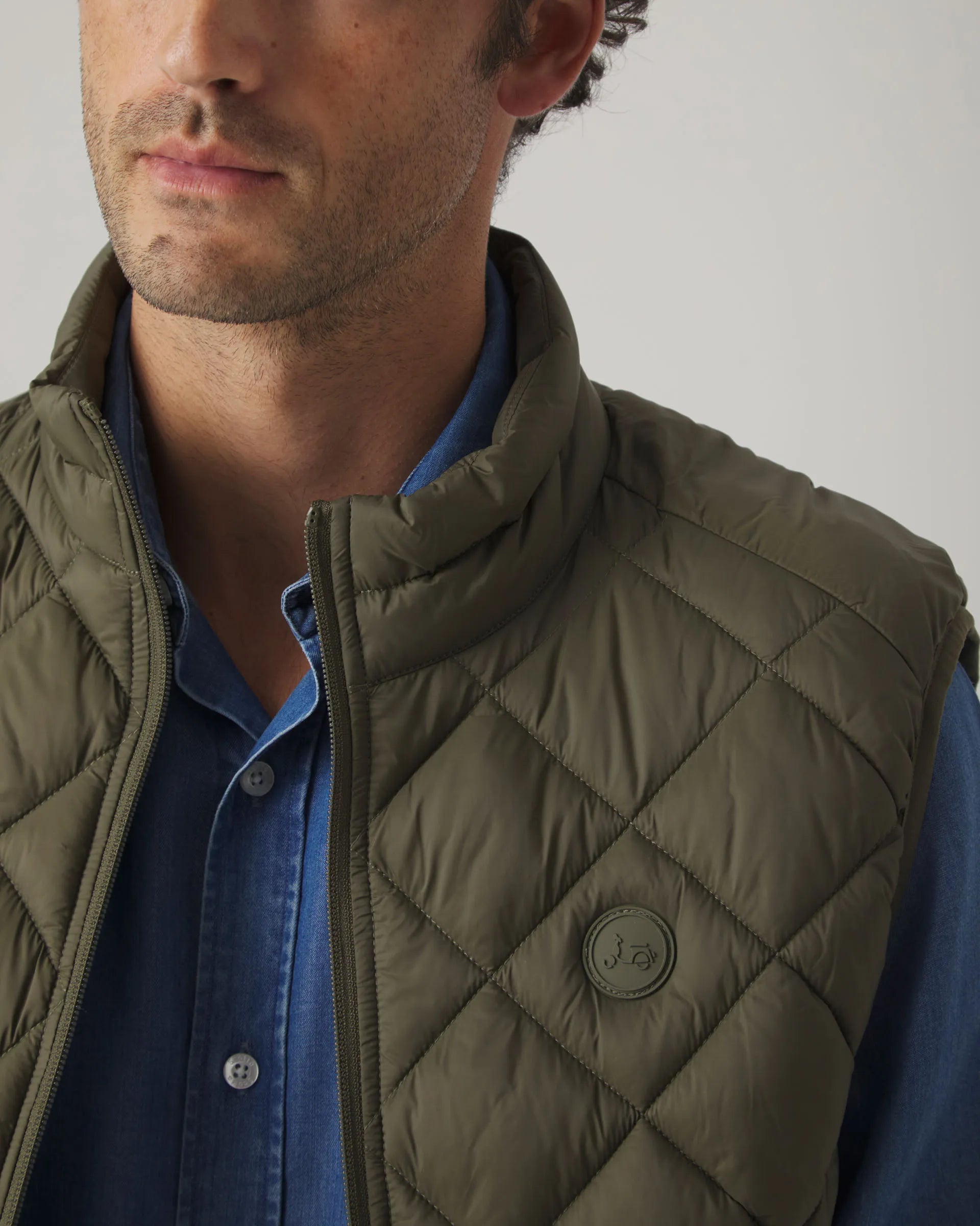 Chaleco verde acolchado