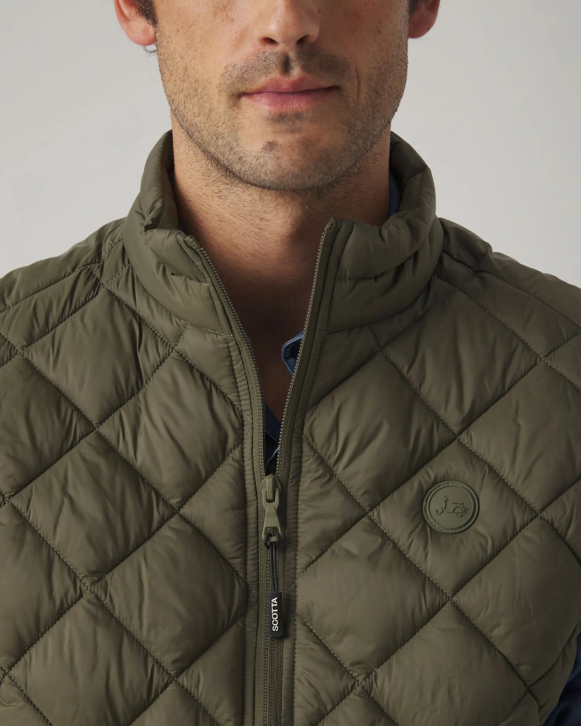 Chaleco verde acolchado