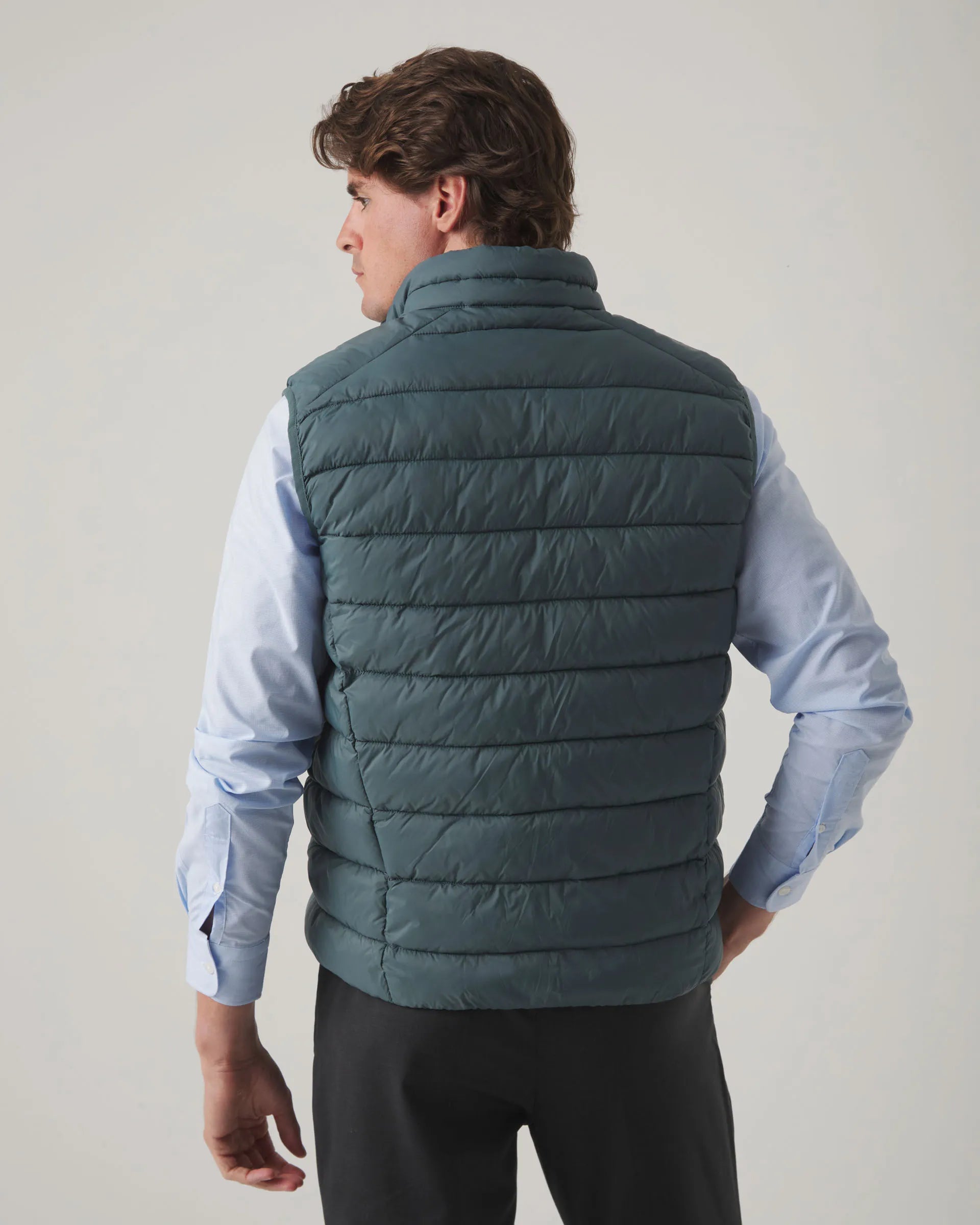 Chaleco azul acolchado