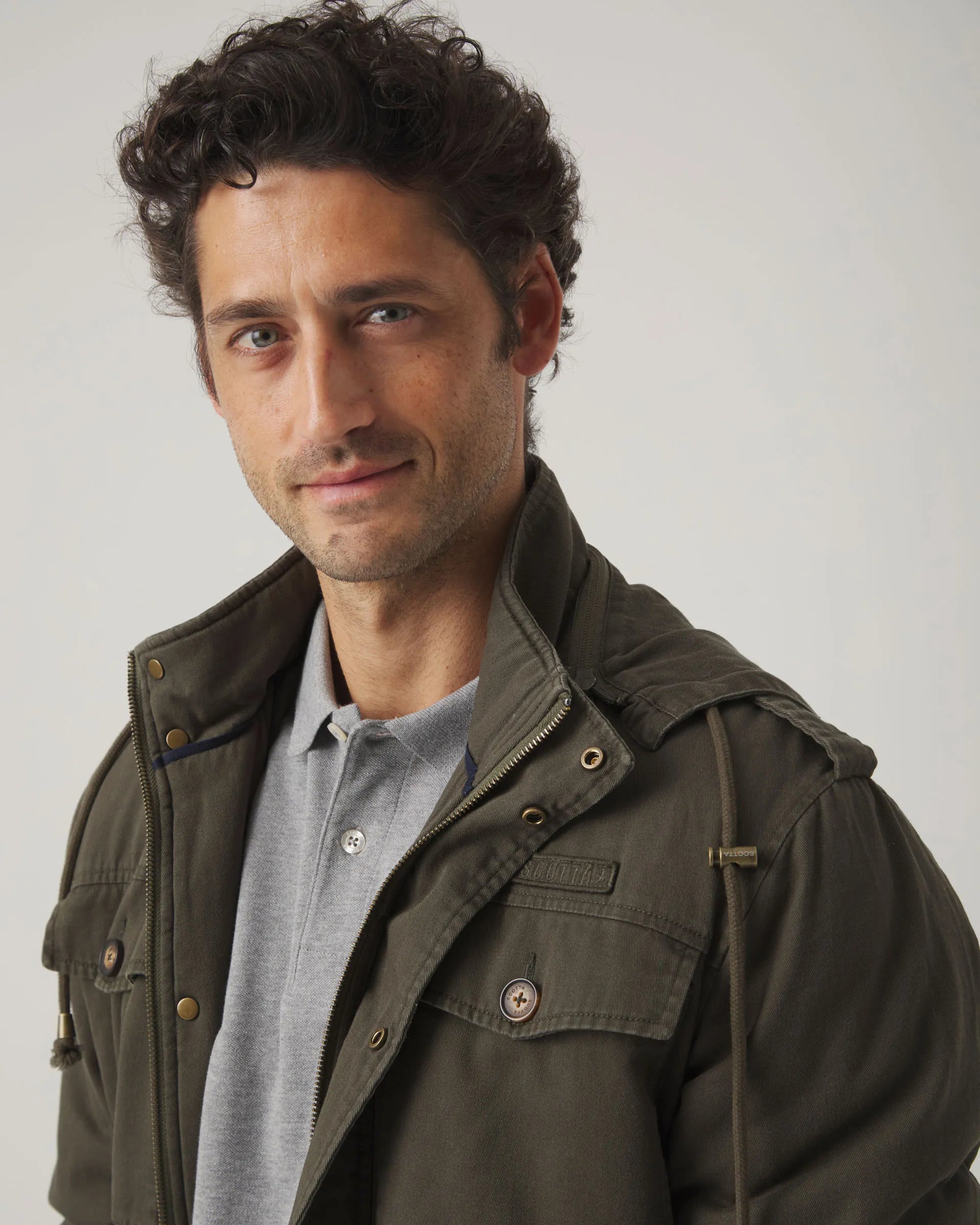 Chaqueta sahariana verde khaki