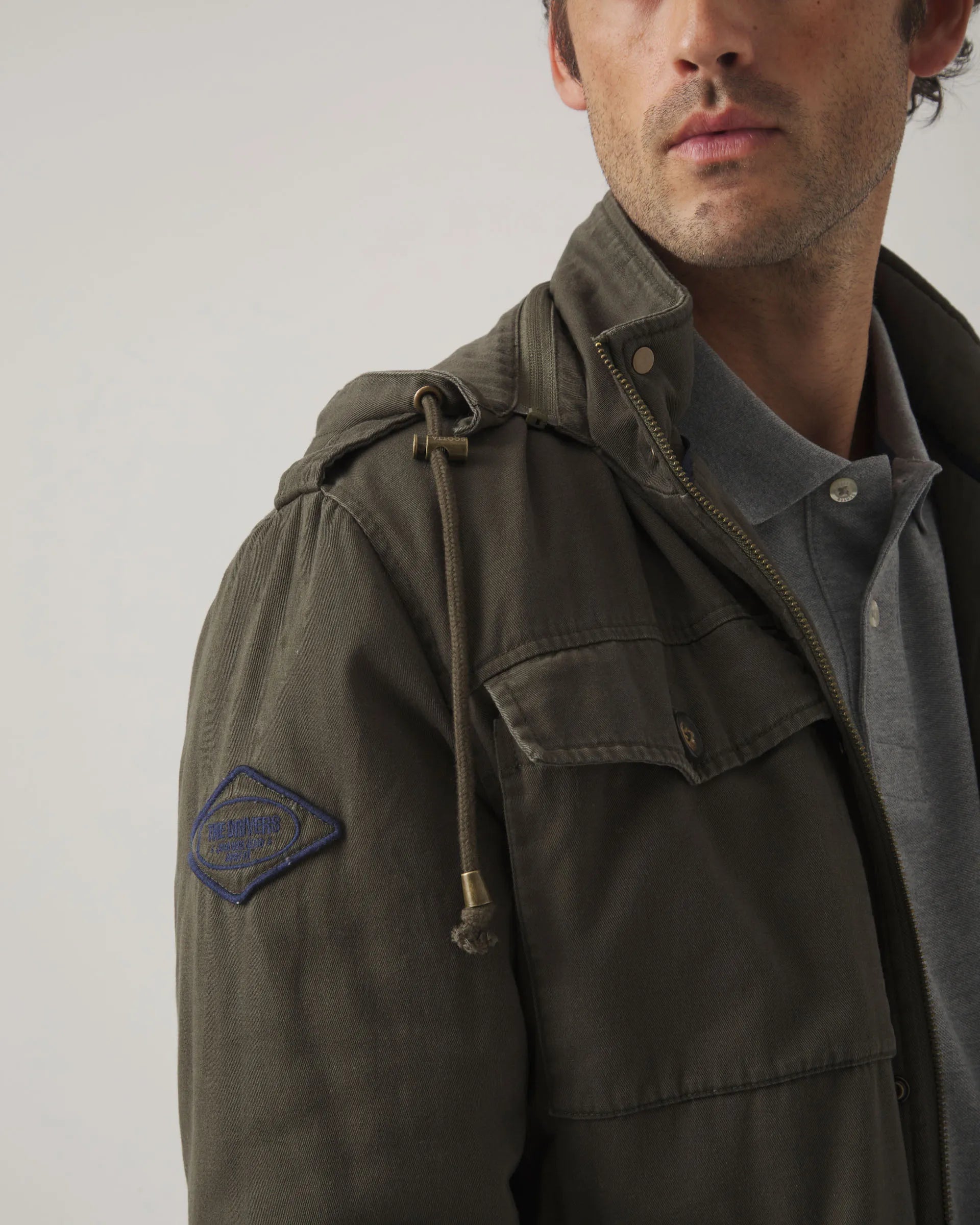 Chaqueta sahariana verde khaki