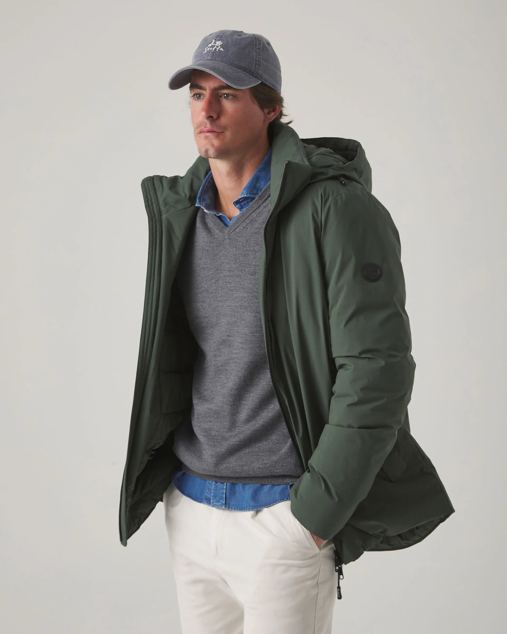 Parka ligera verde