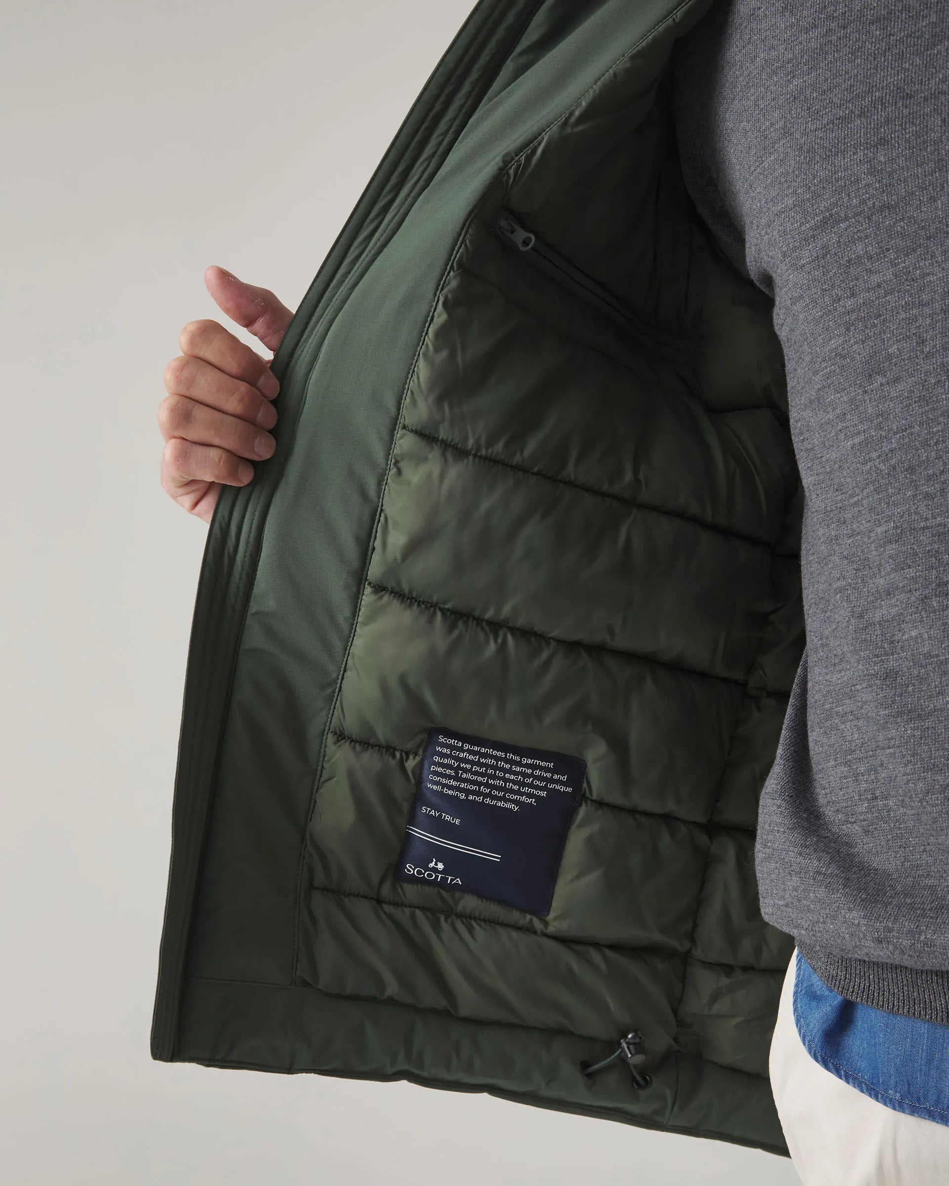 Parka ligera verde