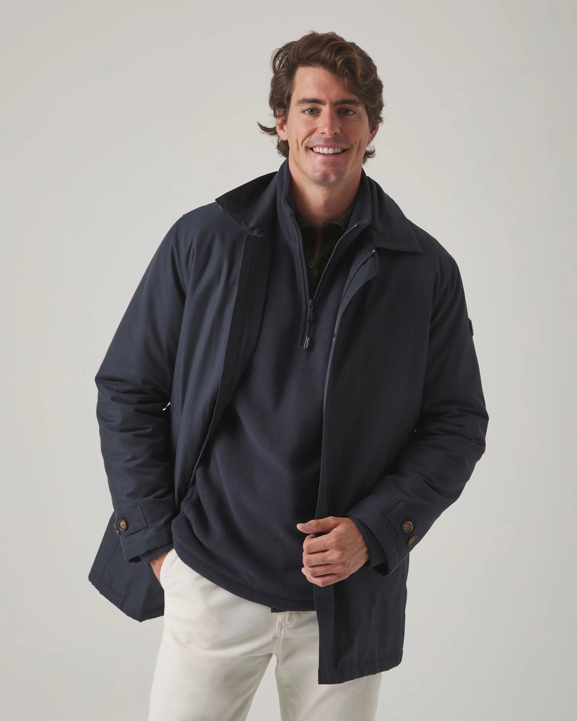 Parka ligera azul marino