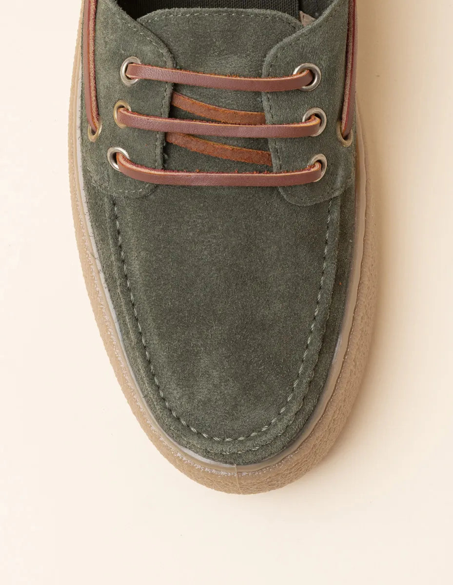 Zapatos náuticos en verde