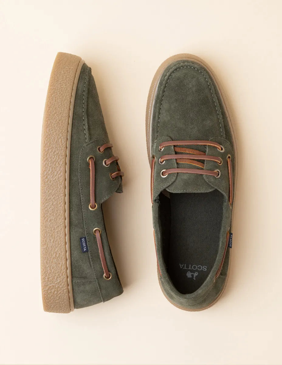 Zapatos náuticos en verde