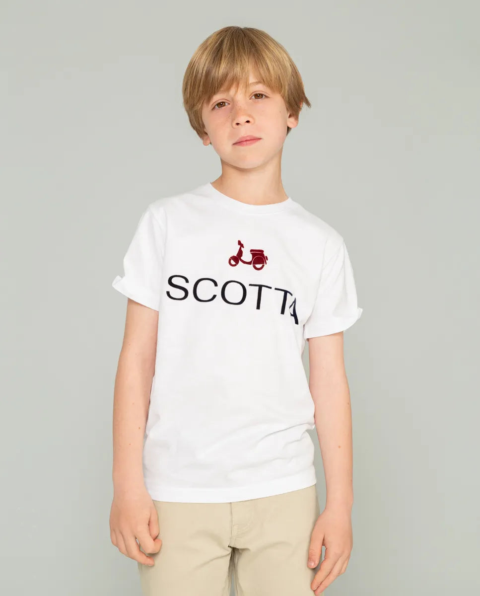 Camiseta de niño blanca