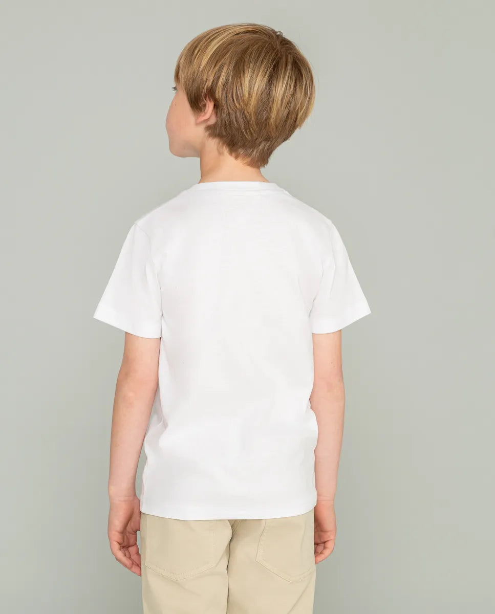 Camiseta de niño blanca