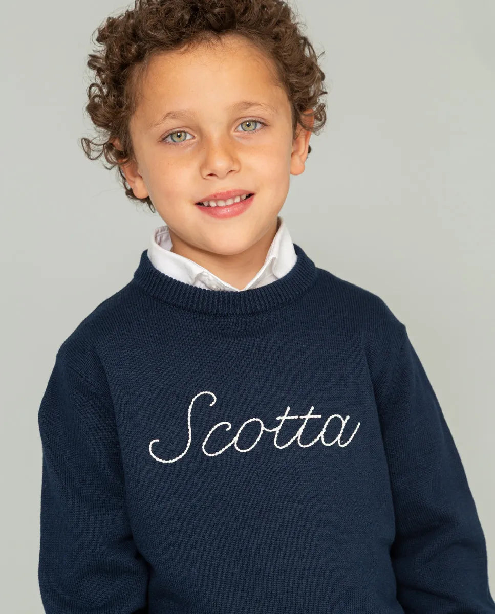 Jersey de niño liso azul marino