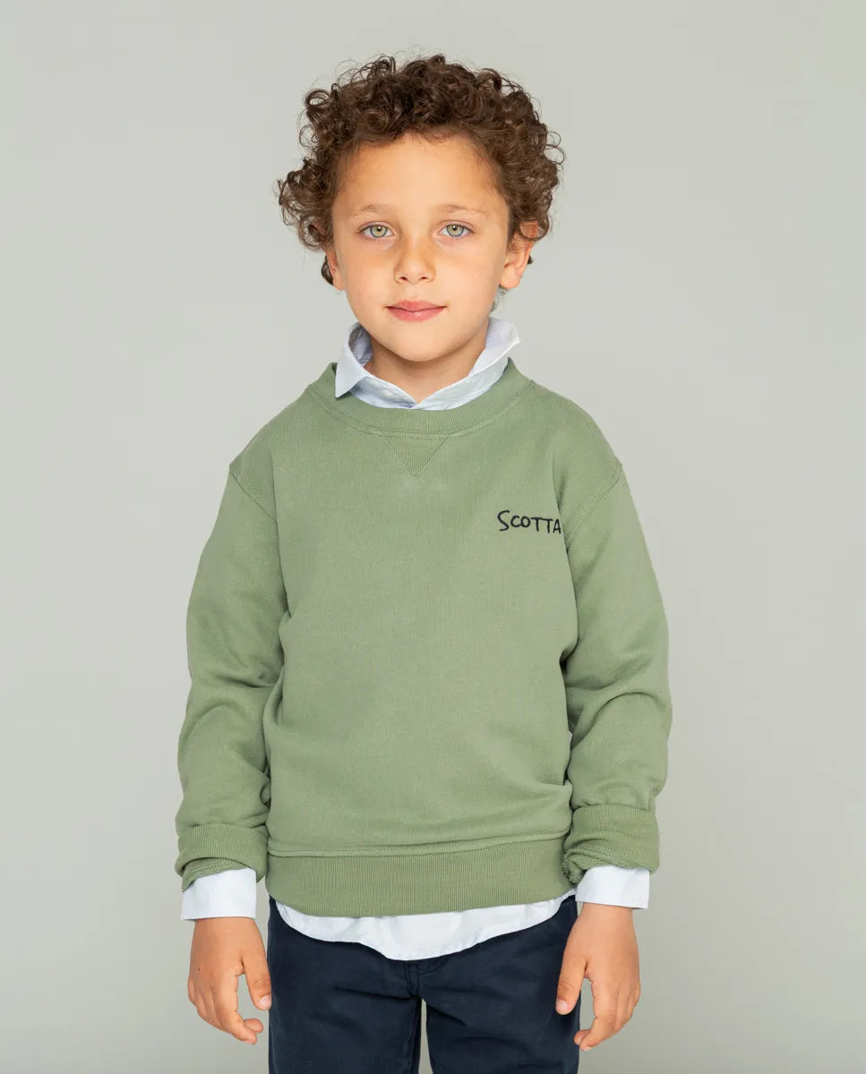 Sudadera de niño en color verde