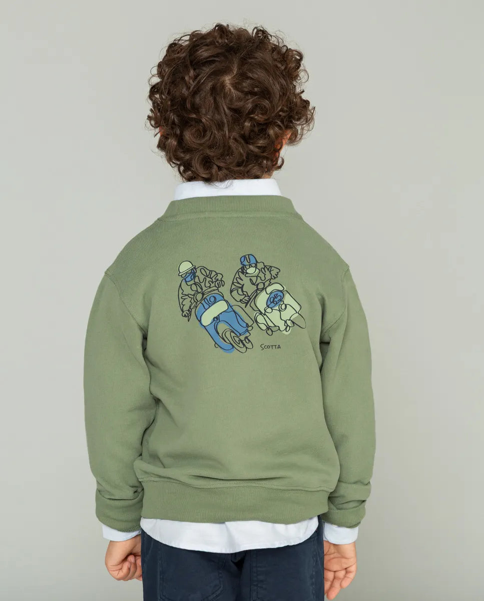 Sudadera de niño en color verde