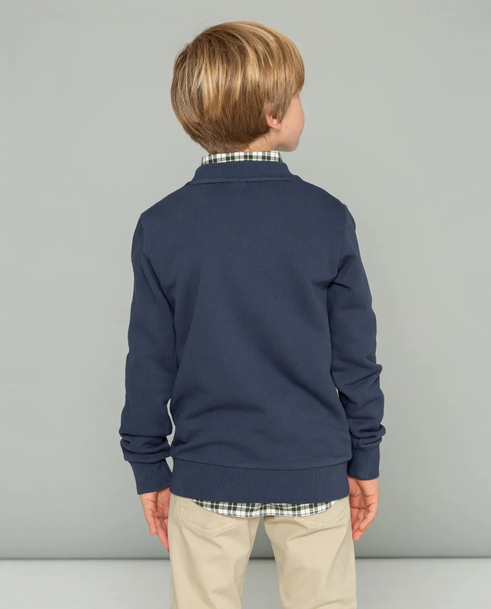 Sudadera de niño en color azul