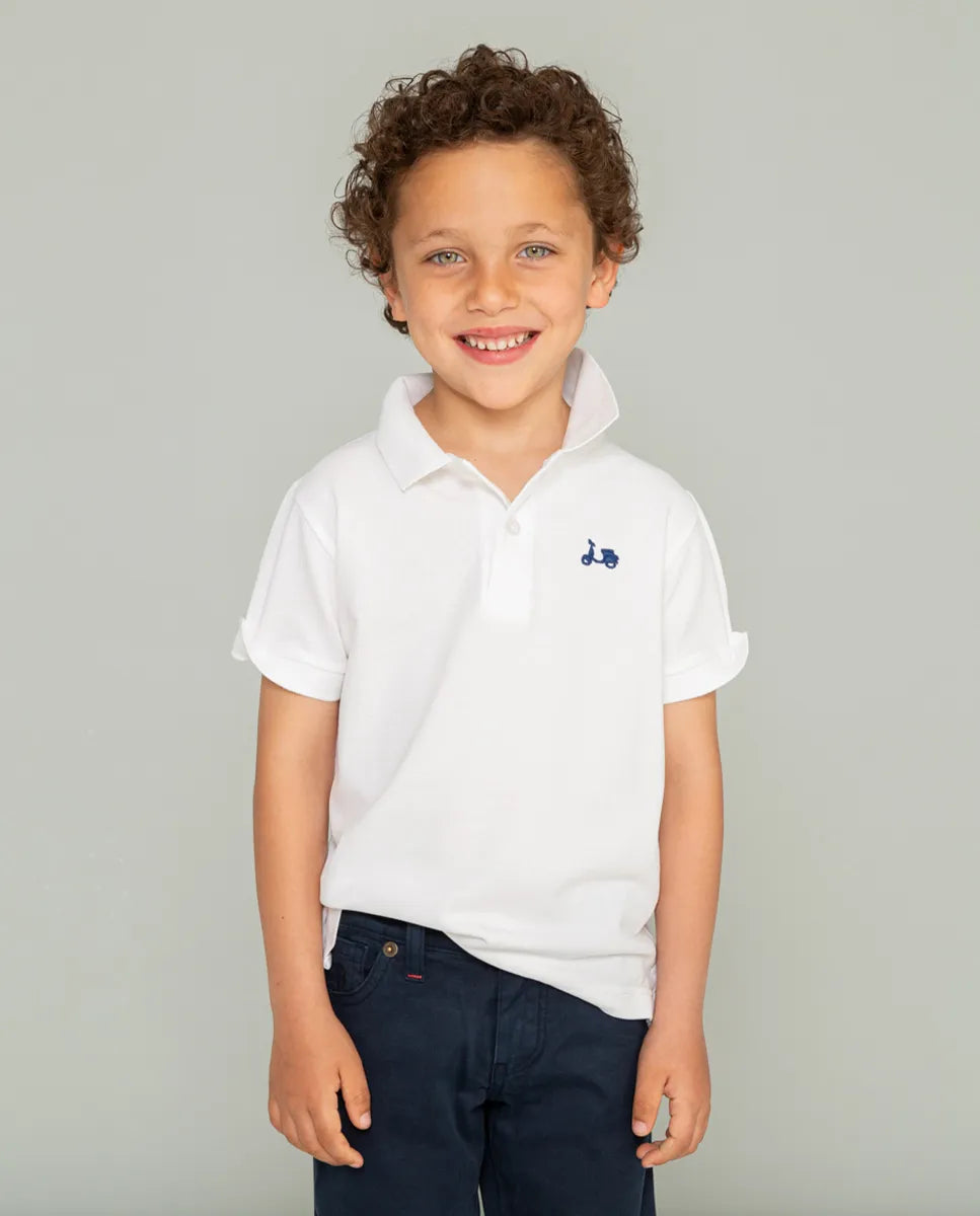 Polo blanco niño