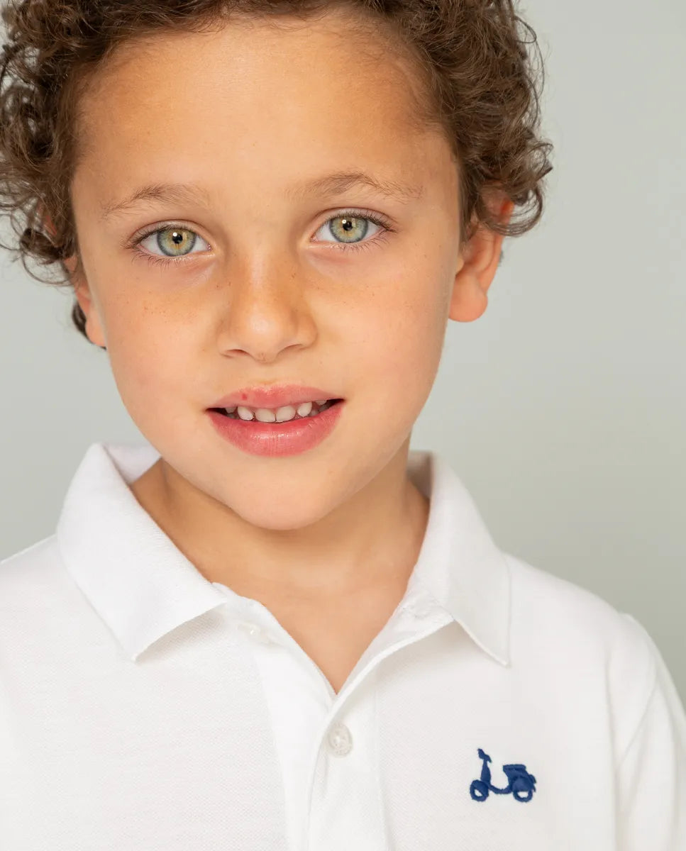 Polo blanco niño