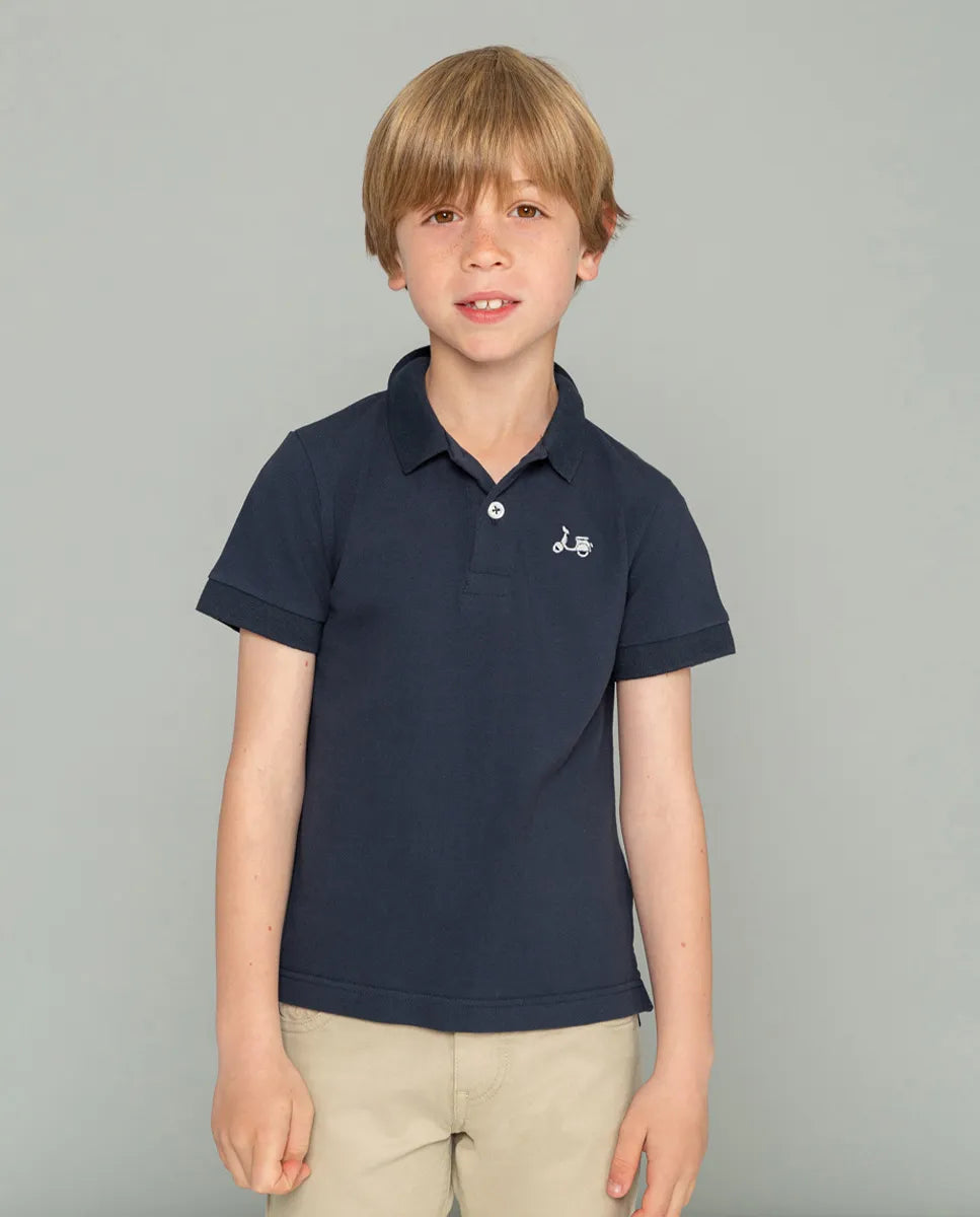 Polo de niño marino