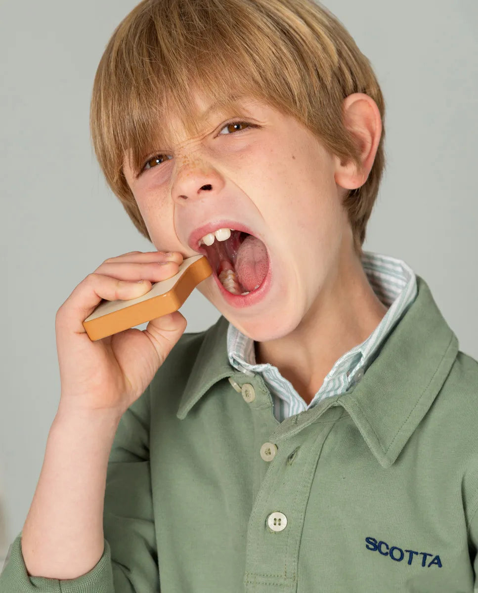 Polo de niño manga larga verde