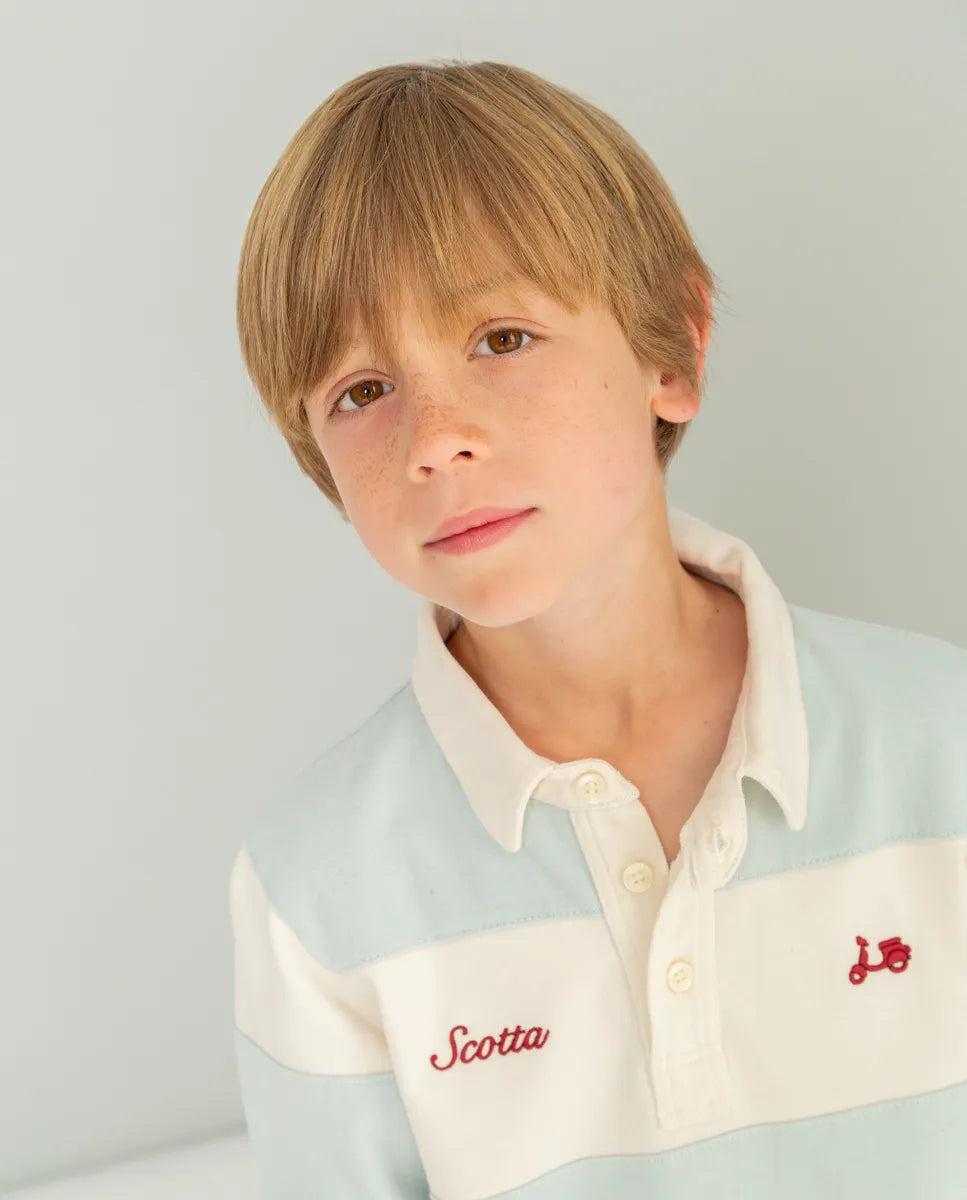 Polo de niño manga larga rayas