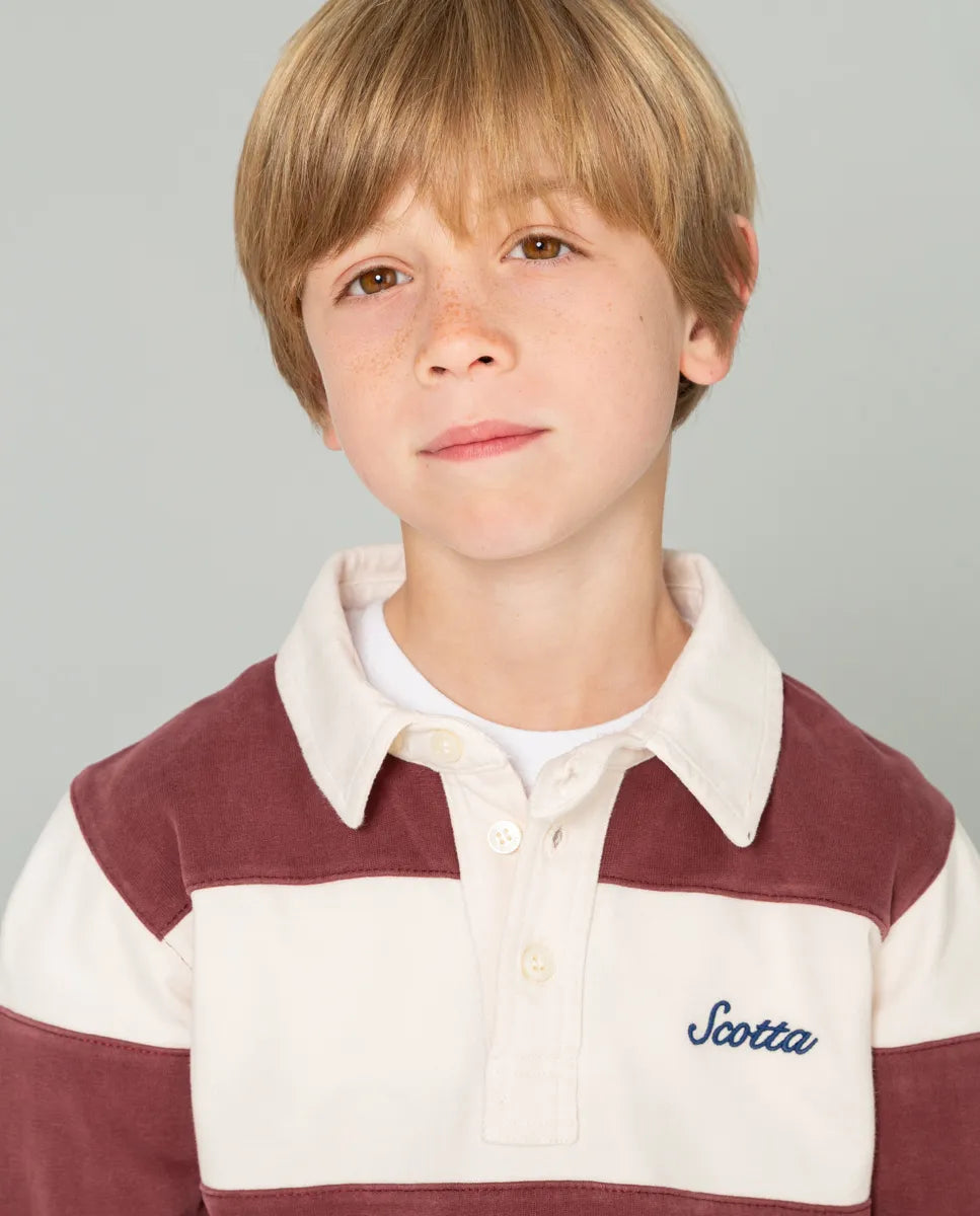 Polo de niño manga larga rayas