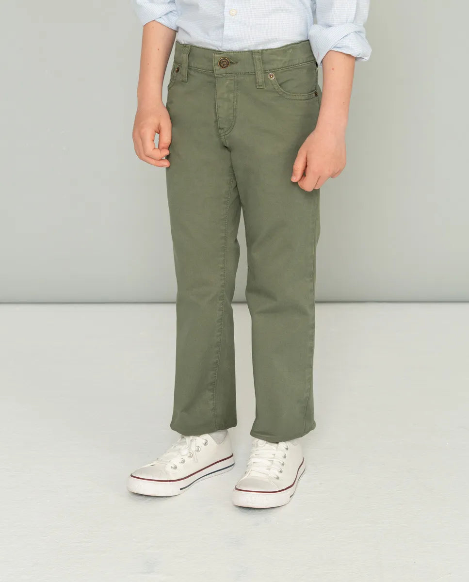 Pantalón verde khaki para niño