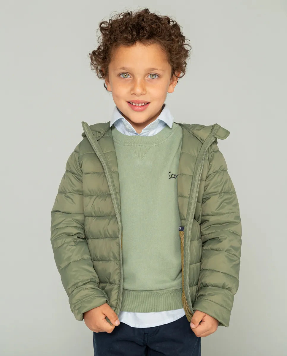 Chaqueta acolchada niño verde