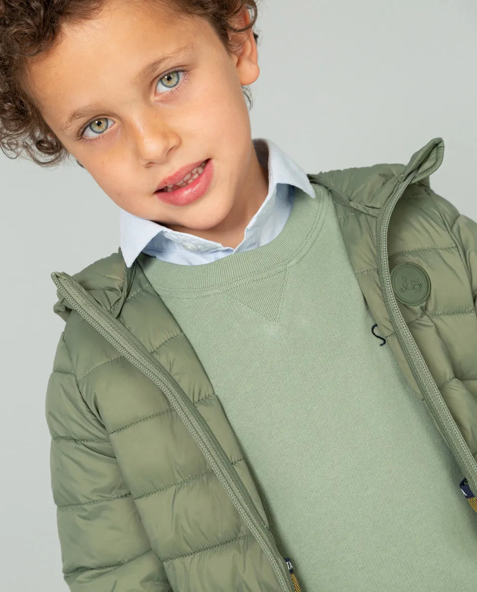 Chaqueta acolchada niño verde