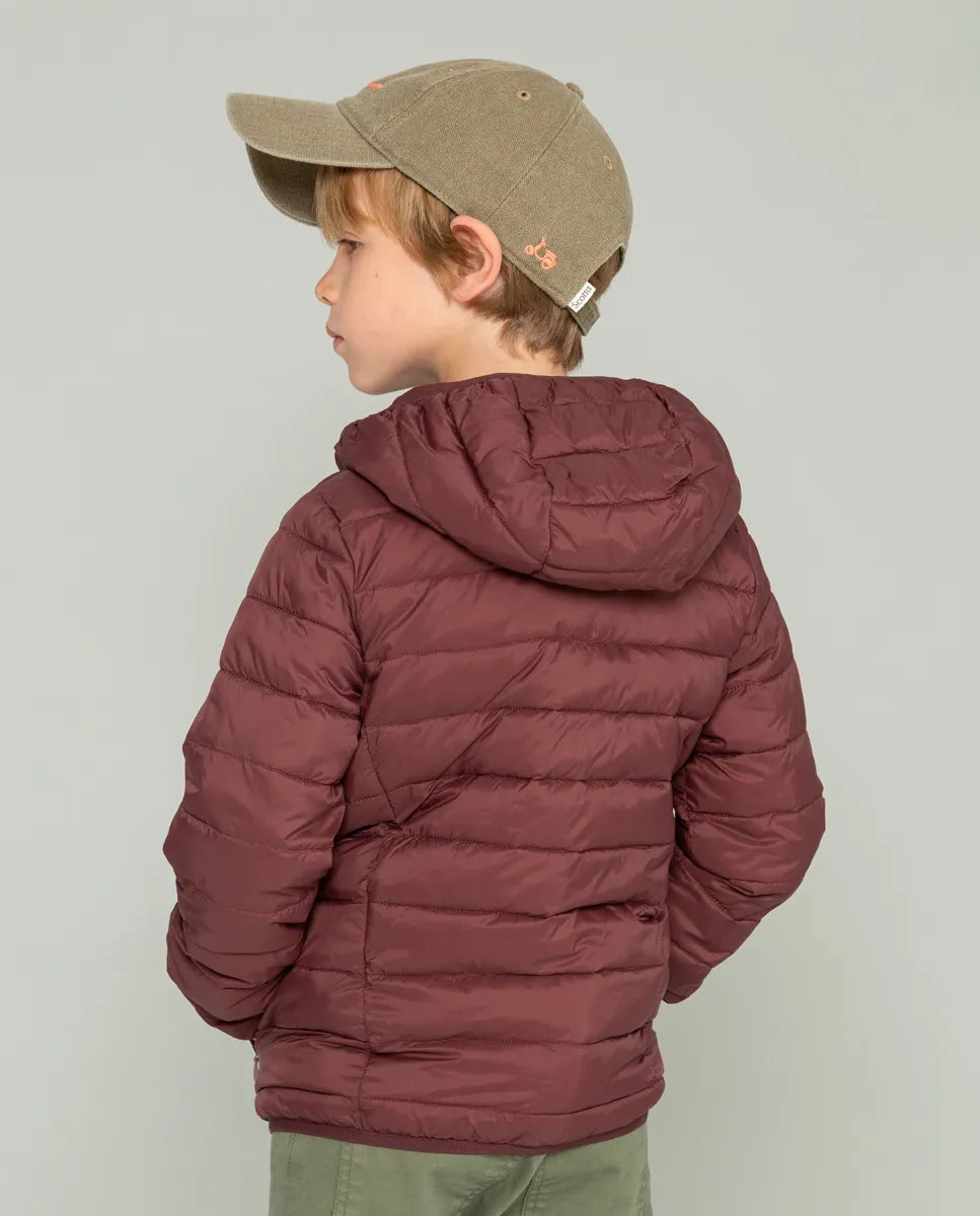 Chaqueta acolchada niño burdeos