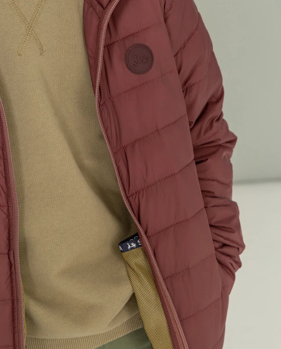 Chaqueta acolchada niño burdeos