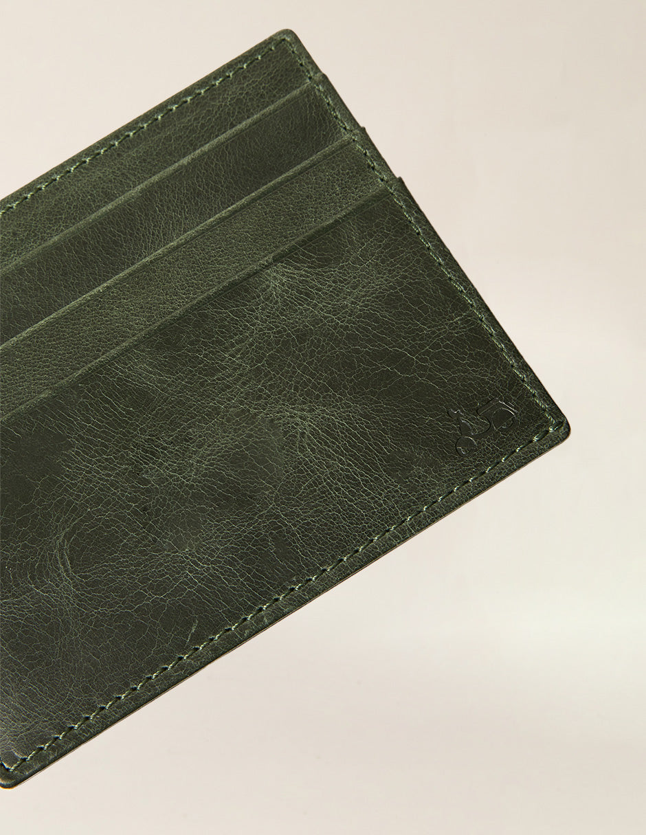 Tarjetero verde oscuro