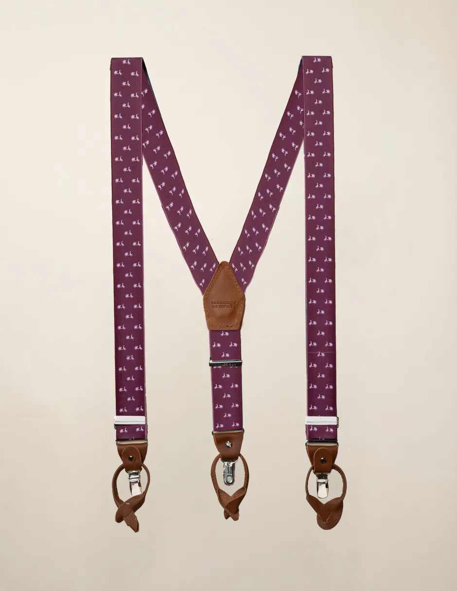 Tirantes de motos burdeos