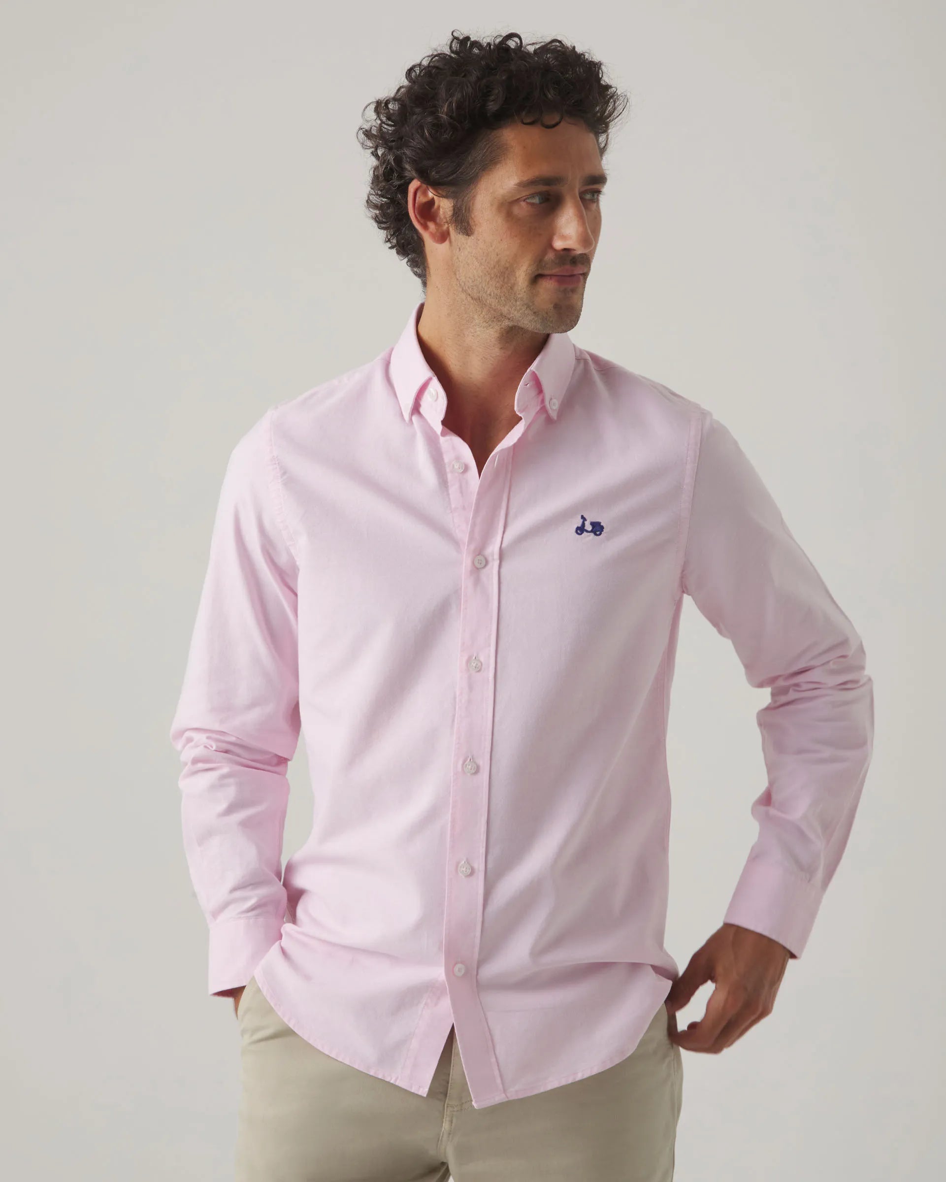 Camisa oxford rosa