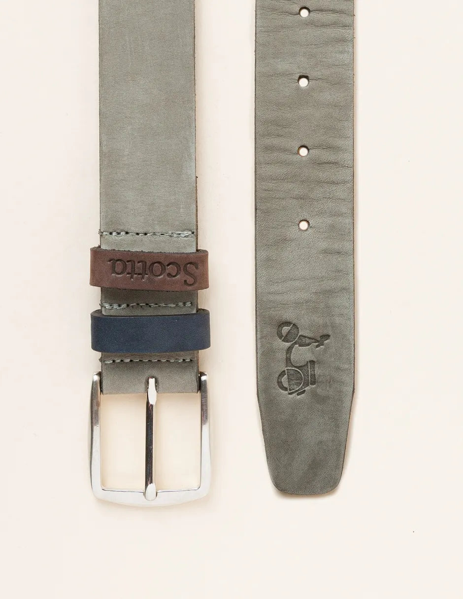 Cinturón de piel verde