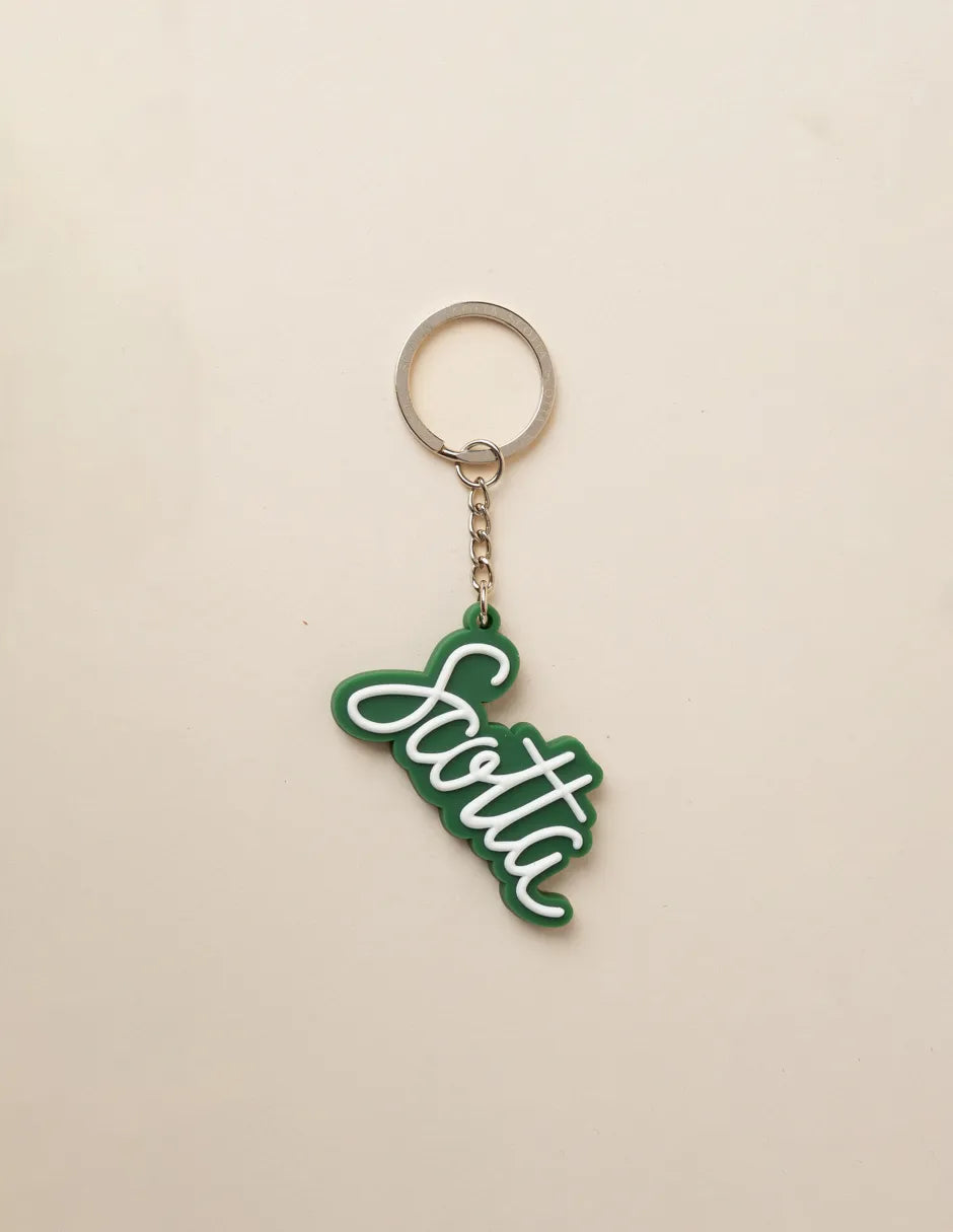 Llavero de goma con logo