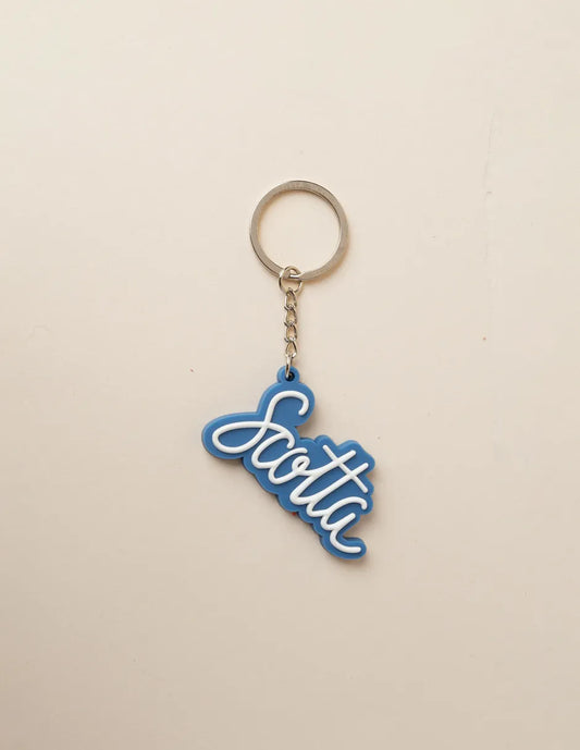 Llavero de goma con logo