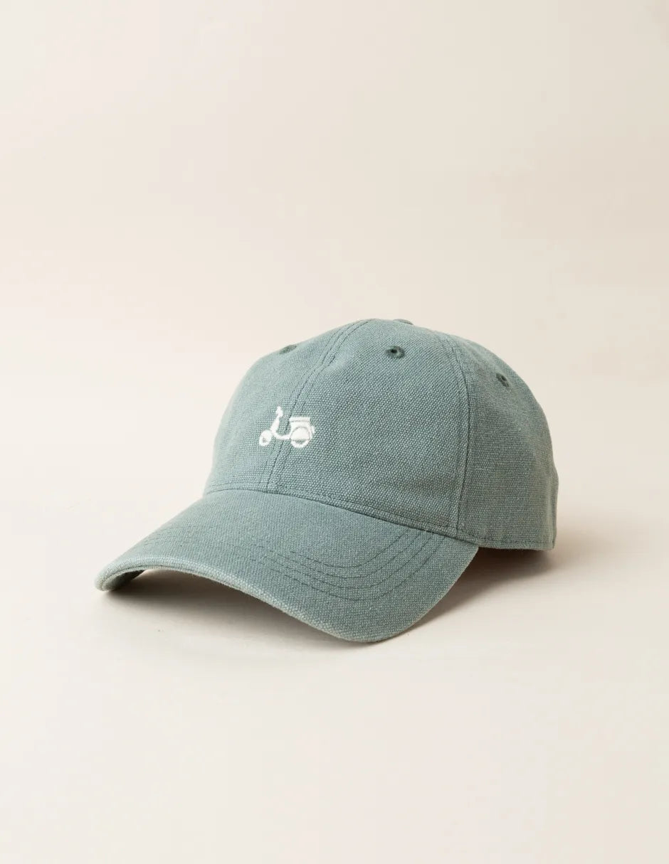 Gorra efecto lavado en verde océano