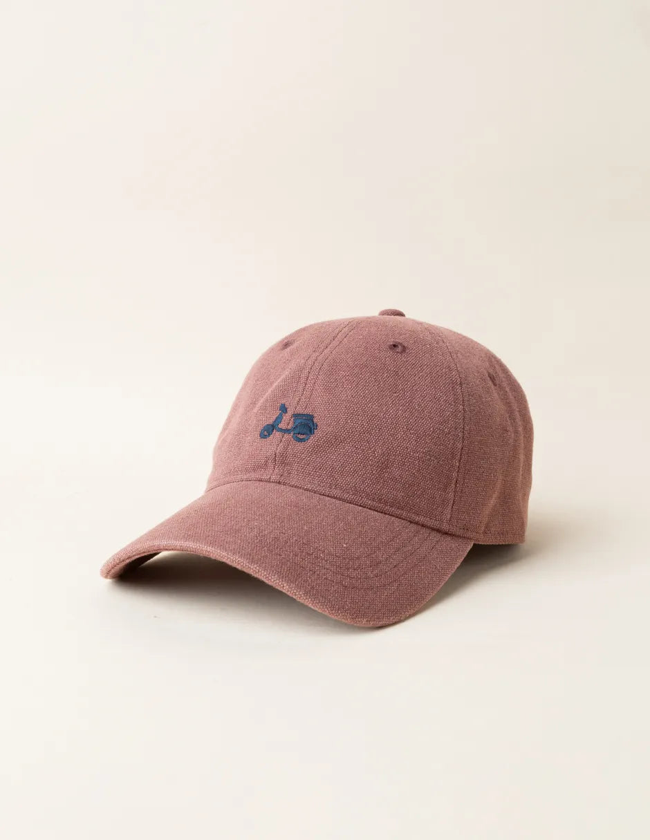 Gorra efecto lavado burdeos