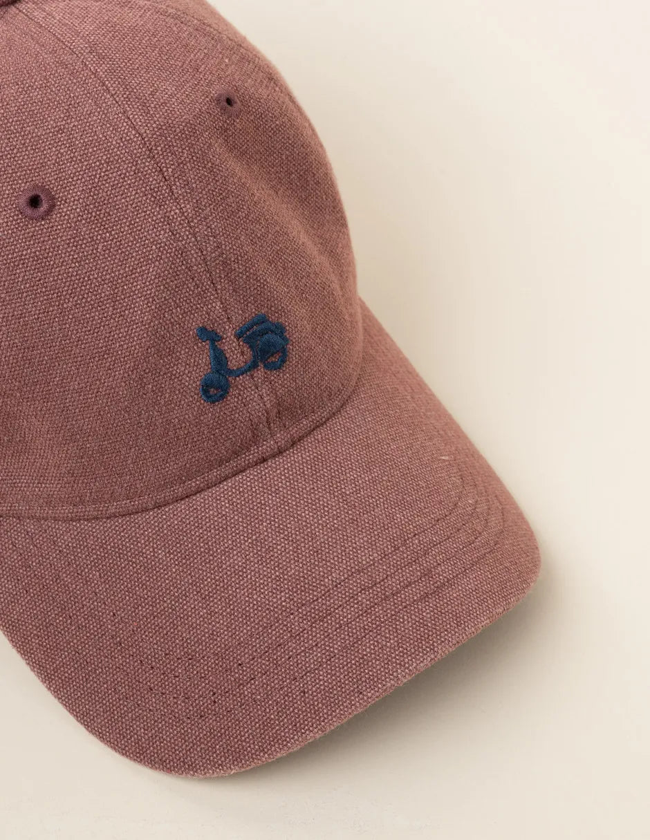 Gorra efecto lavado burdeos