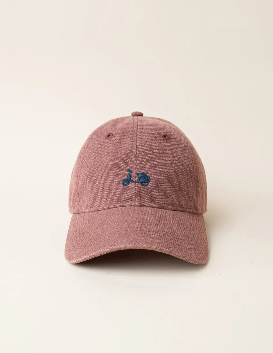 Gorra efecto lavado burdeos