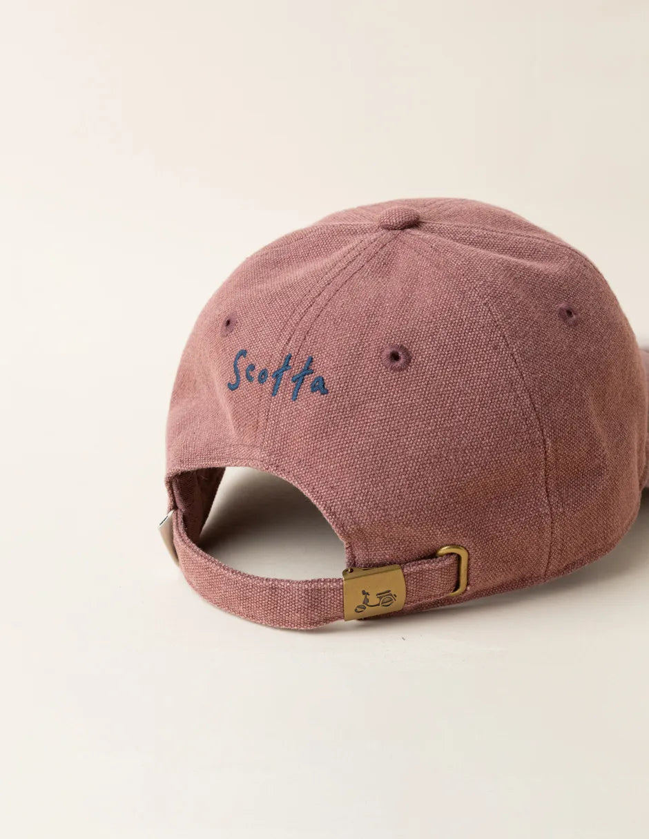 Gorra efecto lavado burdeos