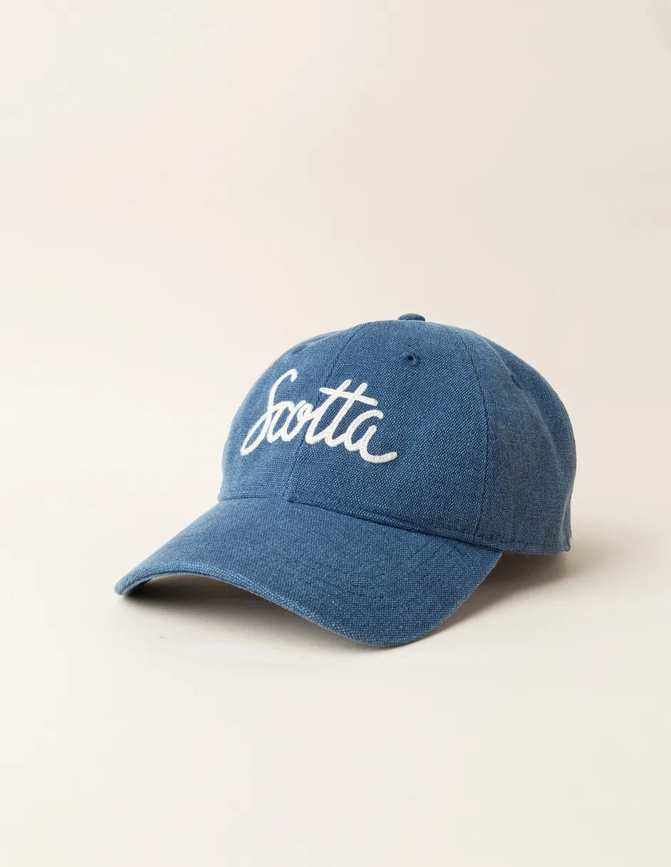 Gorra azul denim con logo