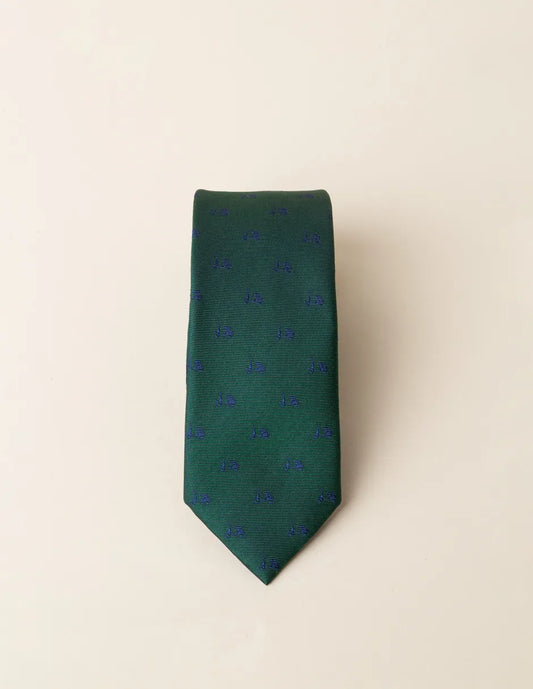 Corbata seda verde motos