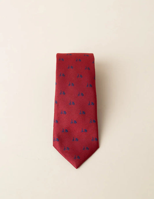 Corbata seda granate logos
