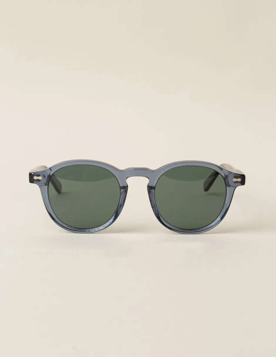 Gafas de sol azul redonda