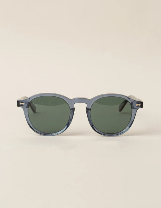 Gafas de sol azul redonda