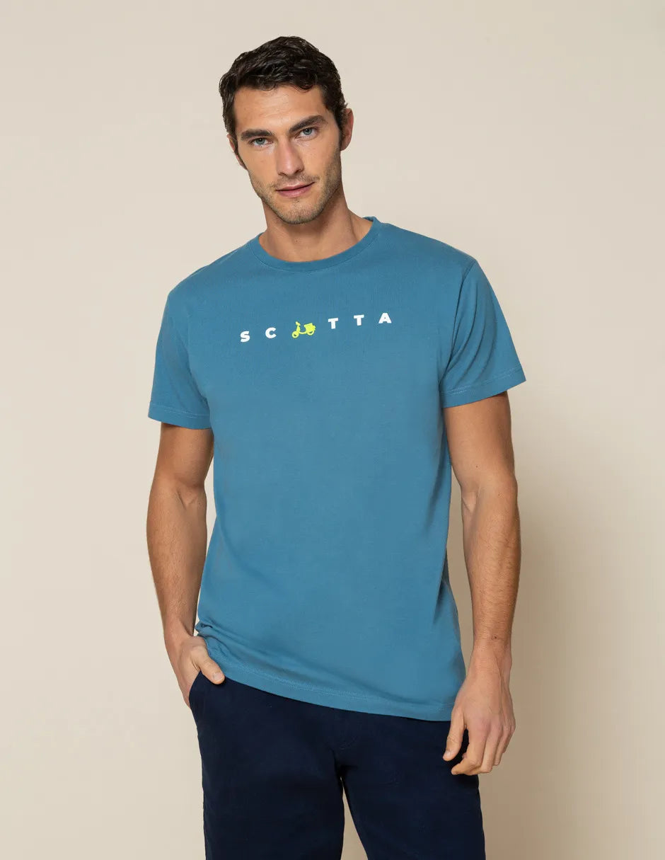 Camiseta logo frontal azul